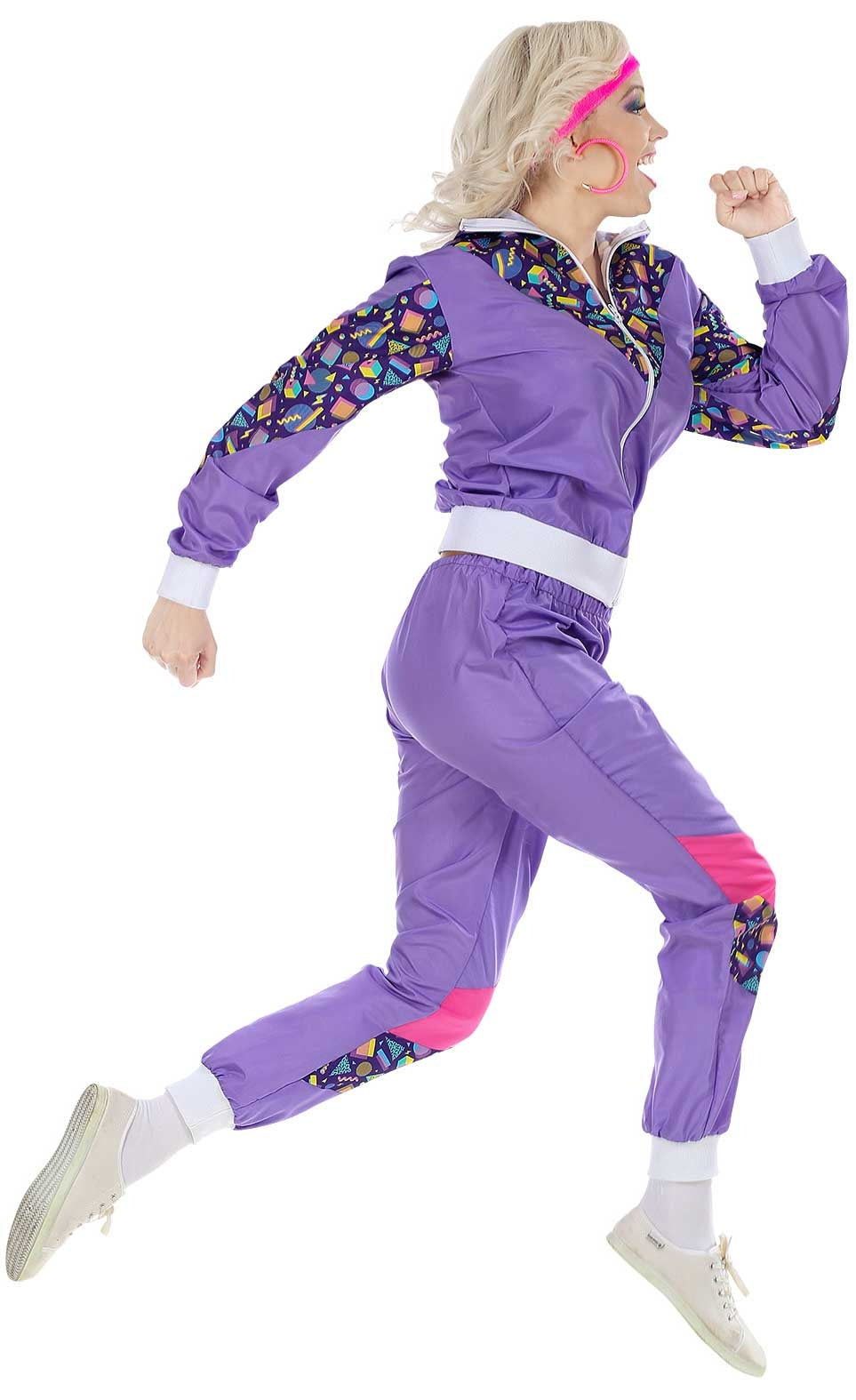 Blauer 80er Jahre Trainingsanzug für Damen - 2