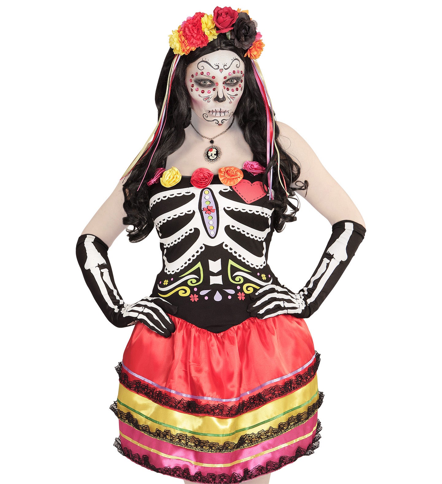 Skelett Handschuhe 50cm - 4