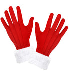 Weihnachtsmann Handschuhe mit Plüsch - 3