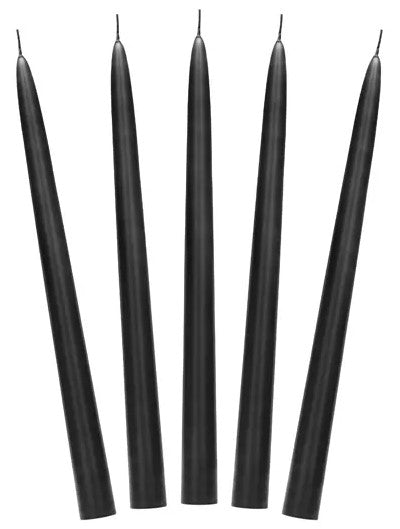 10 Stabkerzen Firenze matt-schwarz 24cm 1