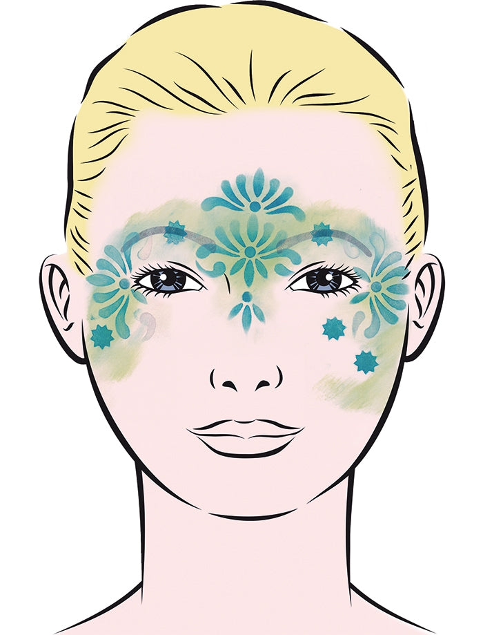 Facepainting Schablone Flowerballs - 1