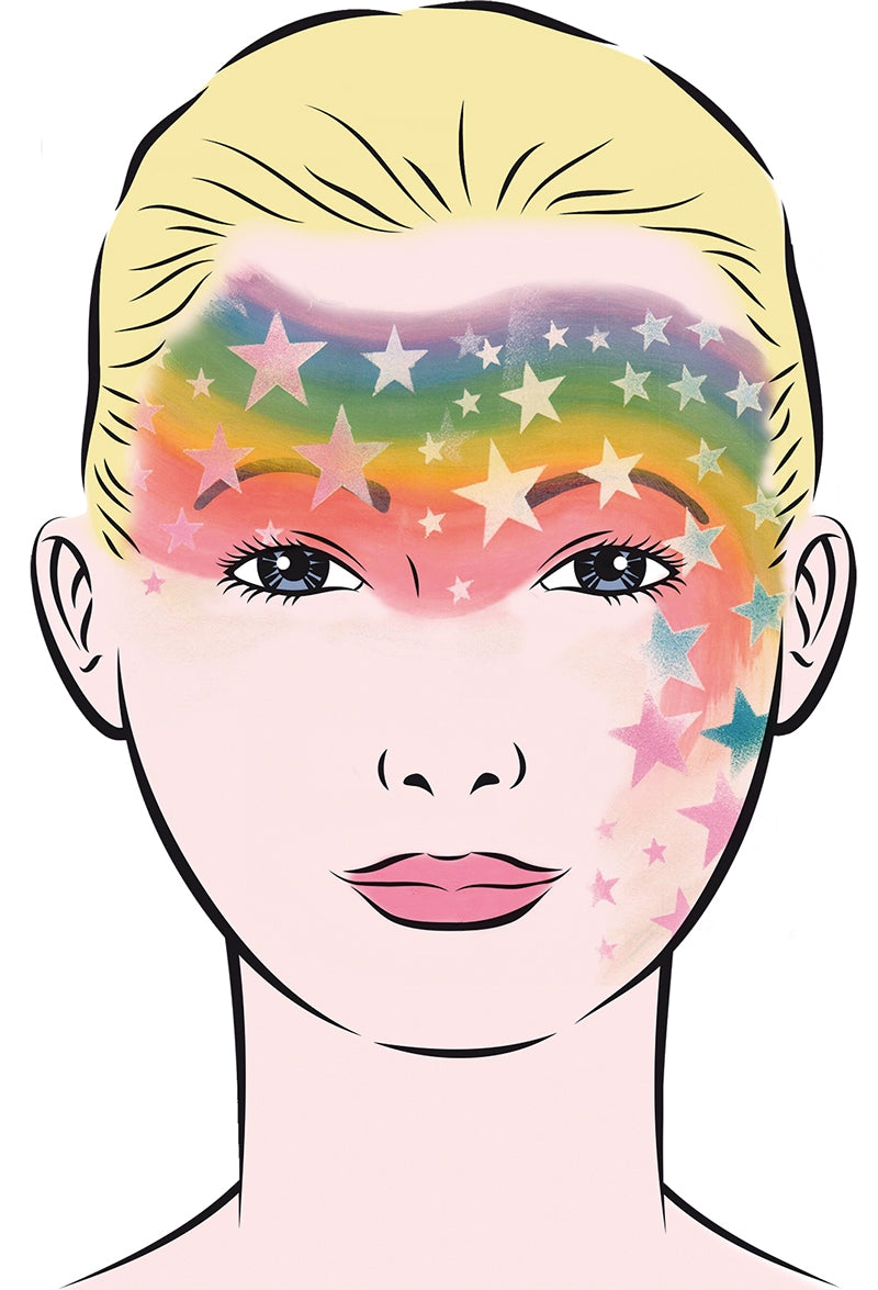 Facepainting Schablone Stardance - 2