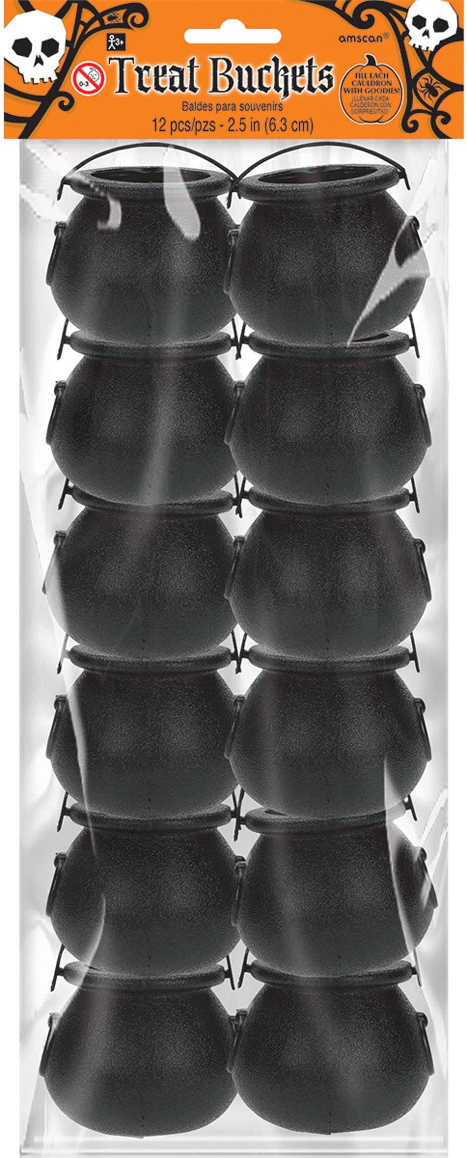 12 kleine Halloween-Kessel 6cm 1