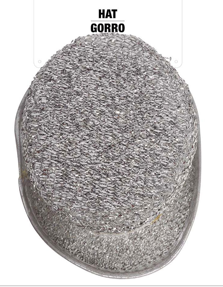 Glitzer Mini Zylinder silber für Damen - 2