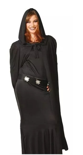 Schwarzer Kapuzenumhang 135cm - 2