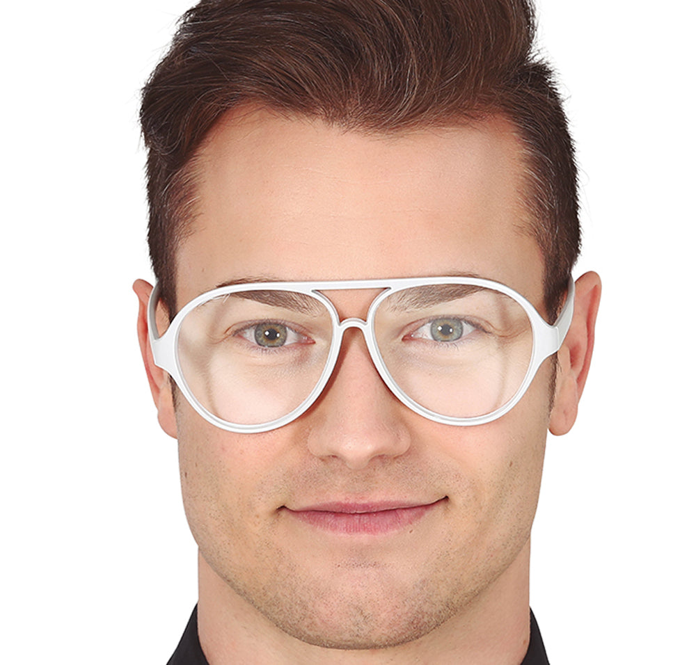 Weiße Piloten Partybrille - 1