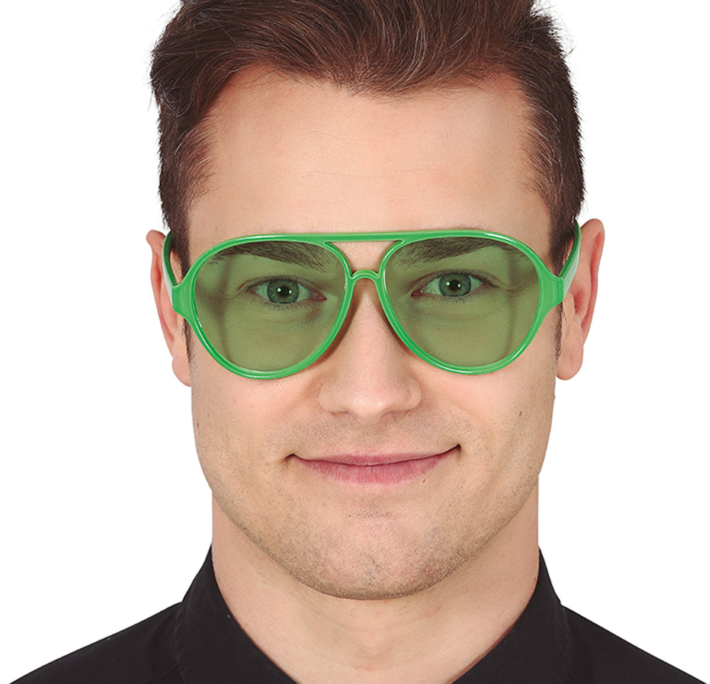 Grüne Piloten Partybrille - 1