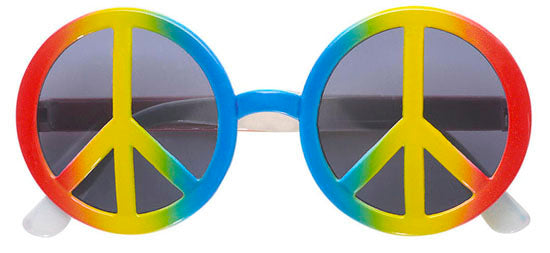 Bunte Love & Peace Sonnenbrille für Damen und Herren - 1