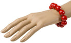 70er Jahre Perlen-Armband in rot - 1