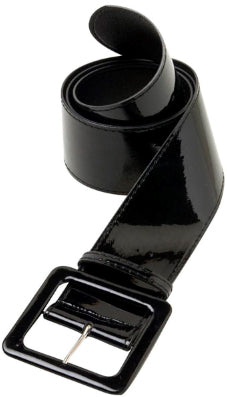 Schwarzer Vinyl-Gürtel - 1