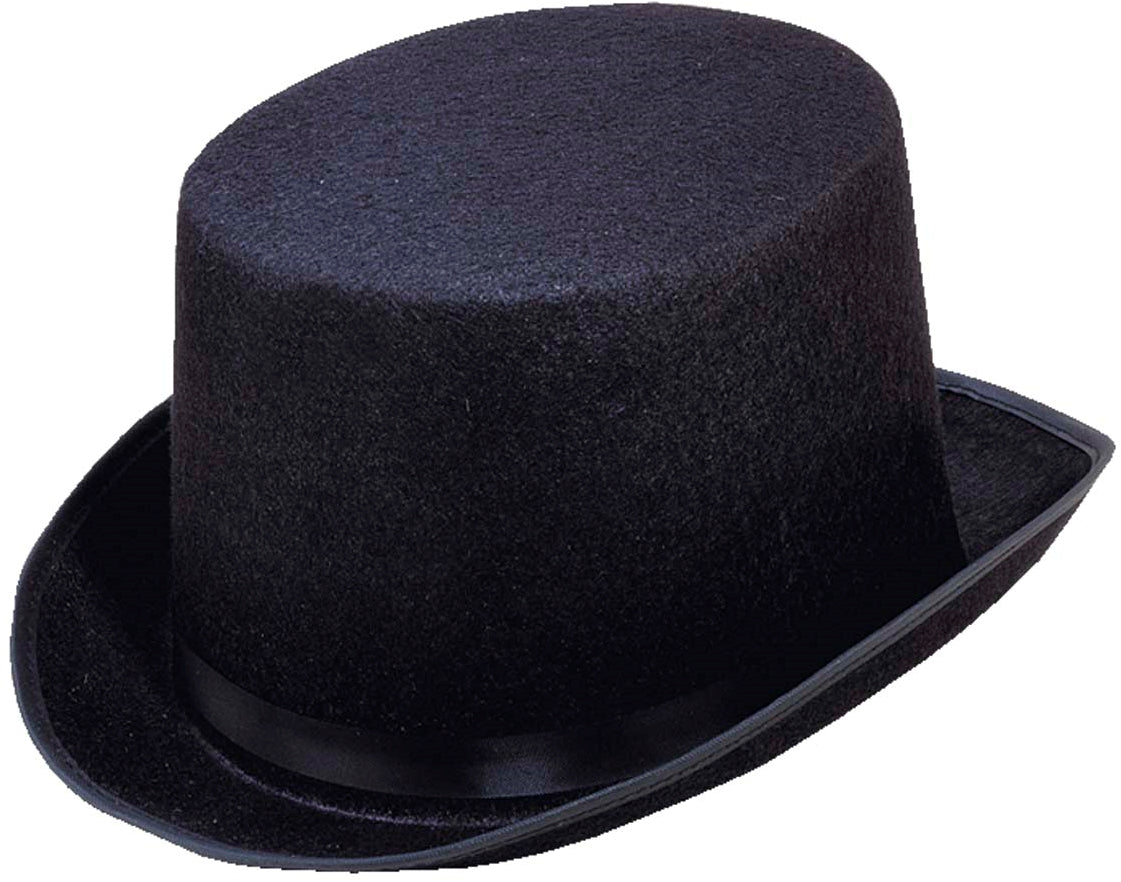 Schwarzer Zylinder-Hut aus Filz - 4