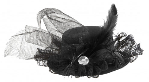 Mini-Zylinder mit Diamanten, Tüll und Federn - 1