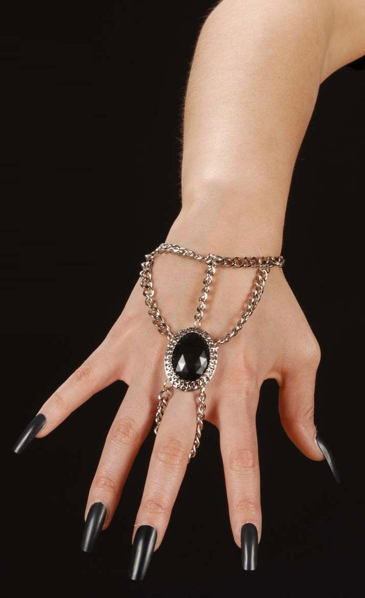 Gotisches Handgelenk-Kette mit Edelstein - 1
