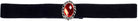 Schwarzes Samthalsband mit rotem Juwel - 2