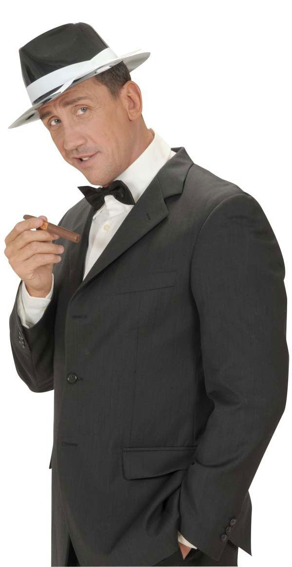 Satin Querbinder Fliege schwarz - 3