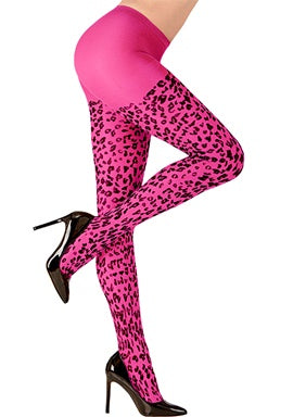 Leopard Strumpfhose pink 40 den - 1