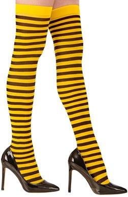 Biene Overknees 70 den gelb-schwarz XL - 2