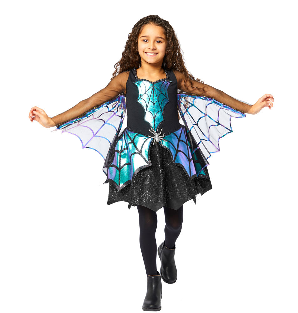 Irisierendes Spinnenmädchen Kinderkostüm - 1
