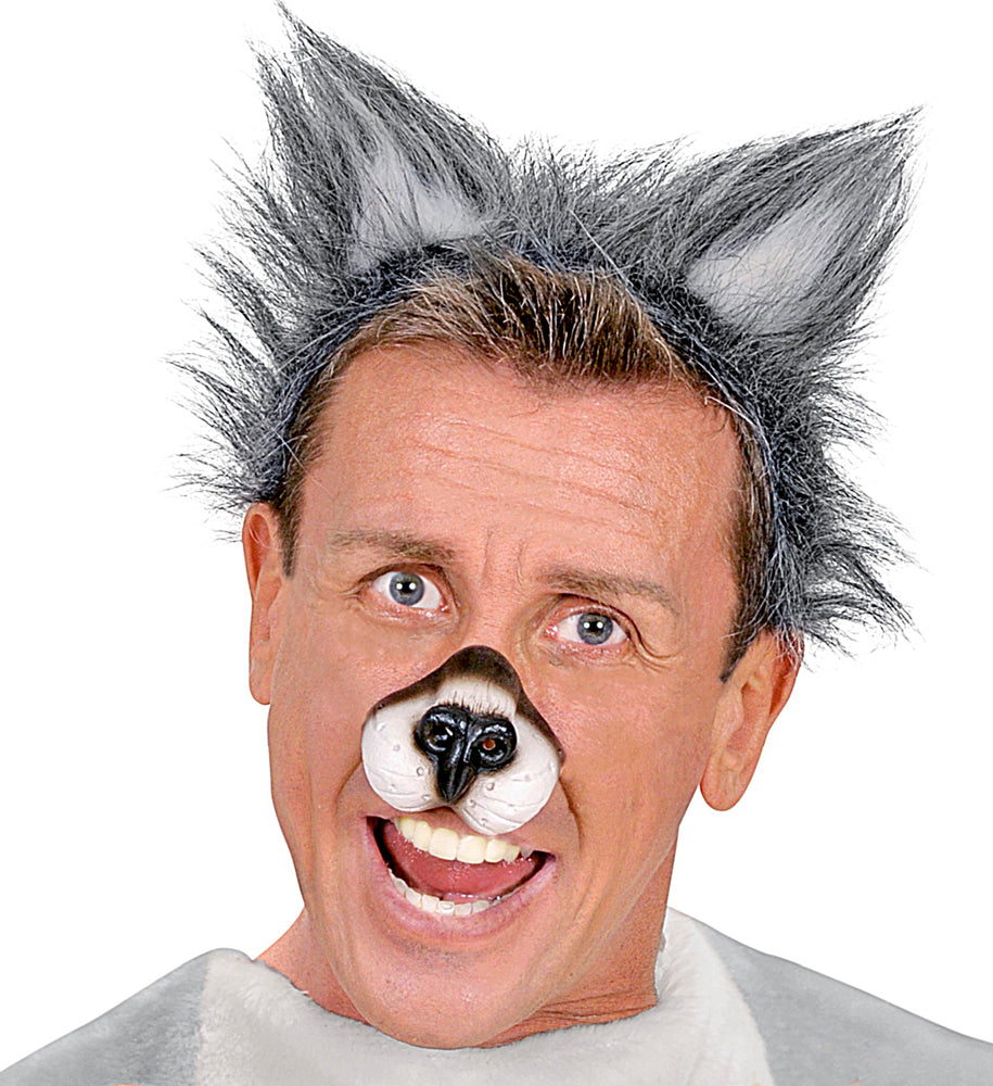 Wolfsohren Haarreif aus Plüsch - 3