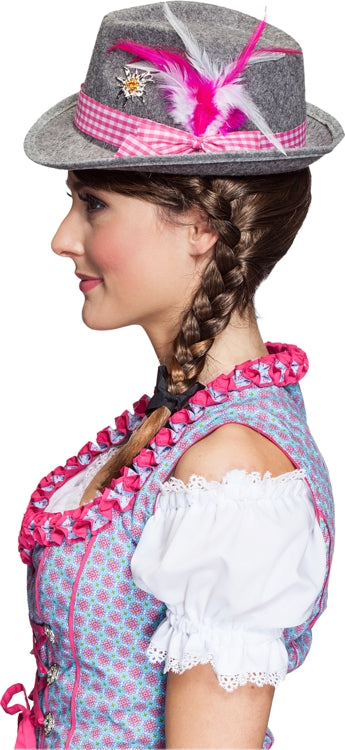 Trachtenhut Antonia grau-pink - 3