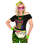 80er Jahre Zubehörset Neon Grün - 3