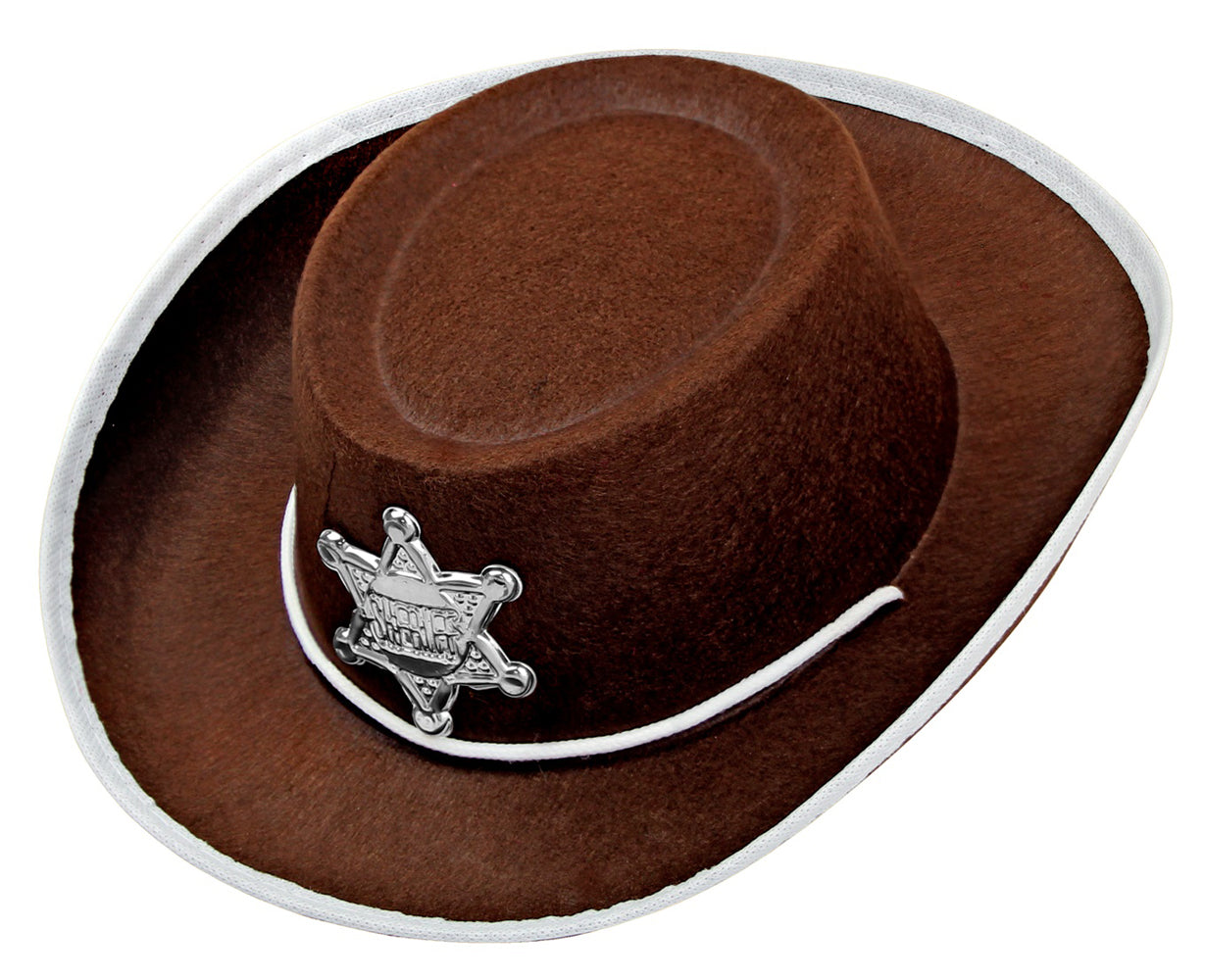 Brauner Sheriff Cowboy Hut für Kinder - 3