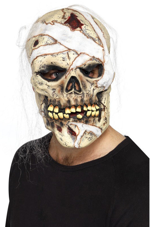 Totenschädel Maske mit blutigen Bandagen - 1