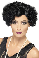 20er Flapper Diva Perücke schwarz - 1
