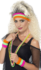 Neon Set Stirnband und Armbänder - 1