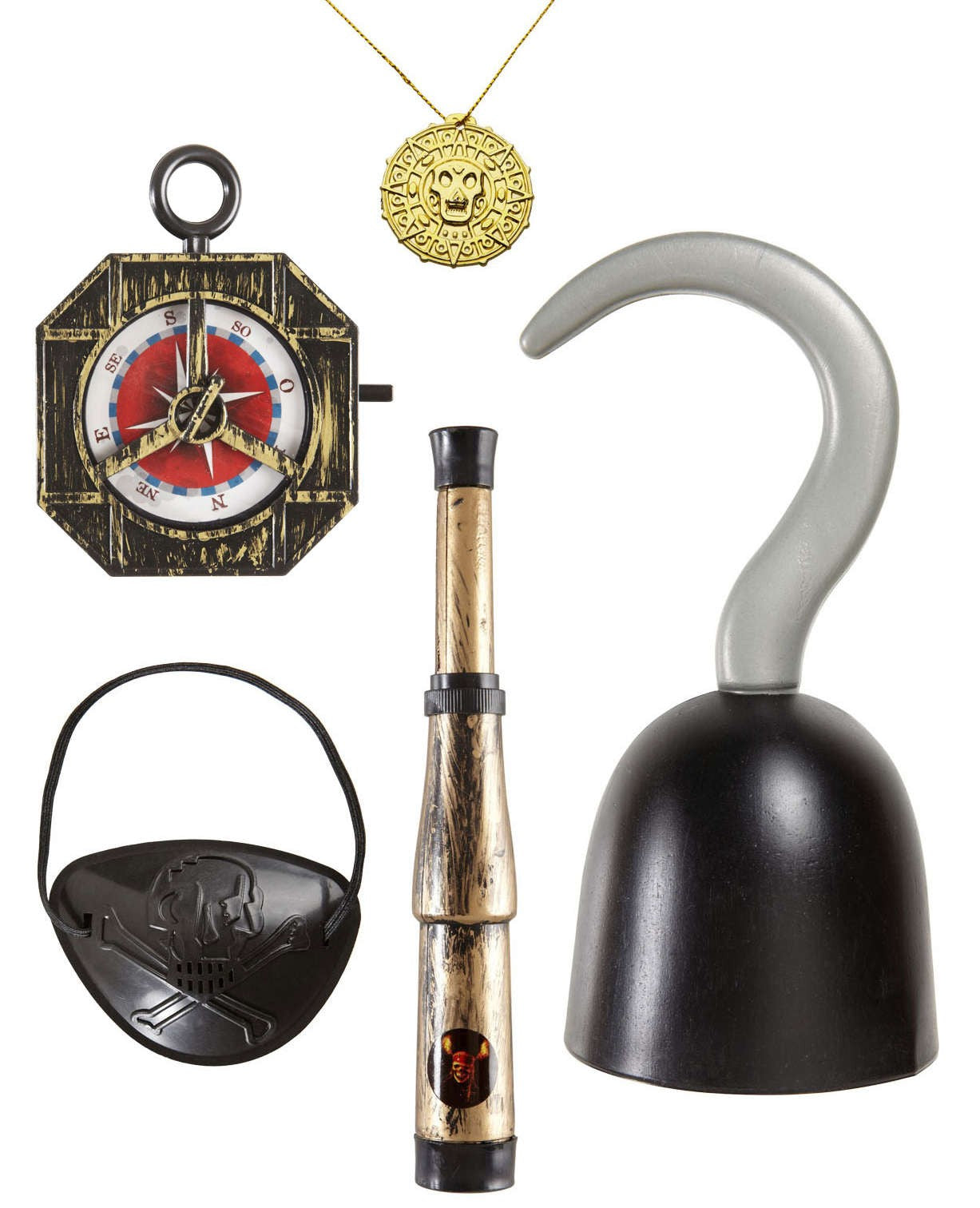 5-teiliges Piratenkostüm Accessoires-Set 1