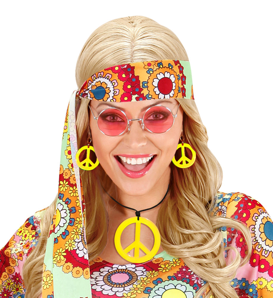 Hippie Peace Schmuckset gelb - 2