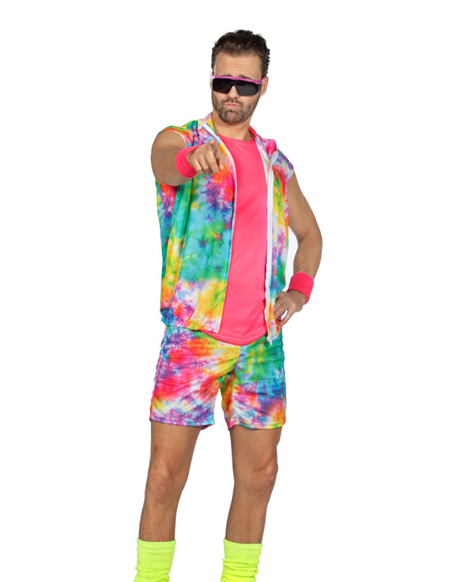 Neon Aerobic Dude Herrenkostüm - 1