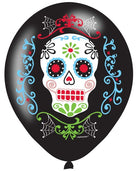 6 Dia de los Muertos Luftballons 27,5cm 1