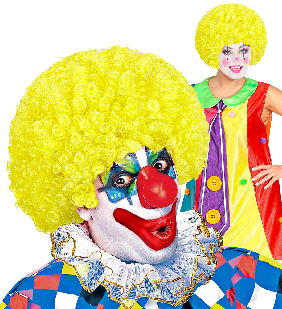 Clownsperücke für Erwachsene in Gelb - 1