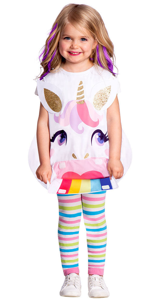 Einhorn Überwurf Mädchenkostüm - 1