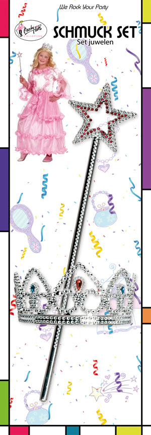 Schmuckset Krone mit Feenstab 2-tlg. - 1