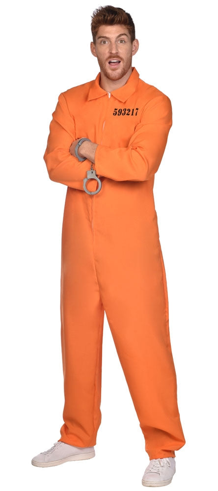 Orange Prisoner Gefangenen Kostüm für Herren - 1