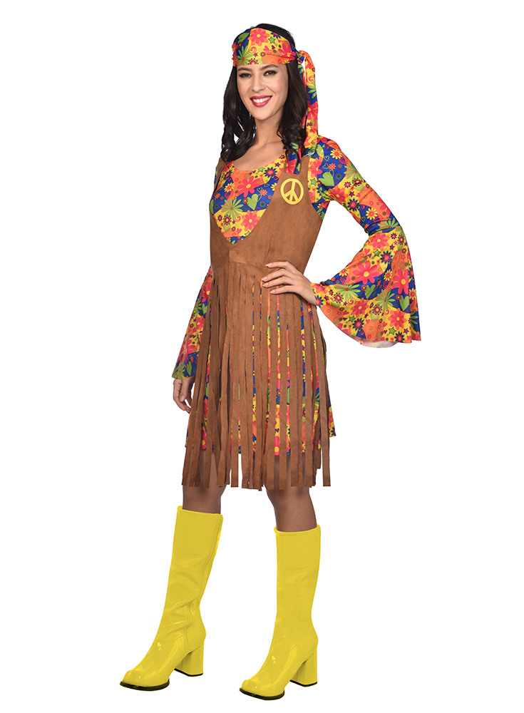 70er Jahre Hippie Girl Sunny Damenkostüm - 4