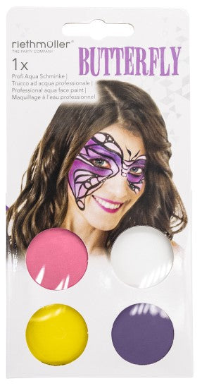 Schmetterling Aqua Schminkset 4-teilig - 1