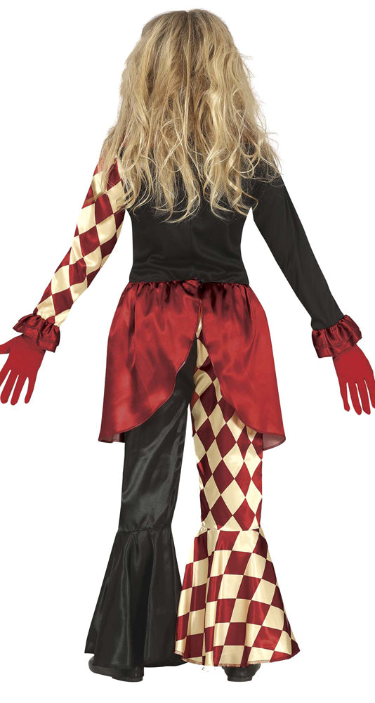 Horror Jester Mädchenkostüm - 2