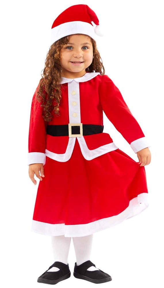 Mini Miss Santa Weihnachtskostüm für Mädchen - 1