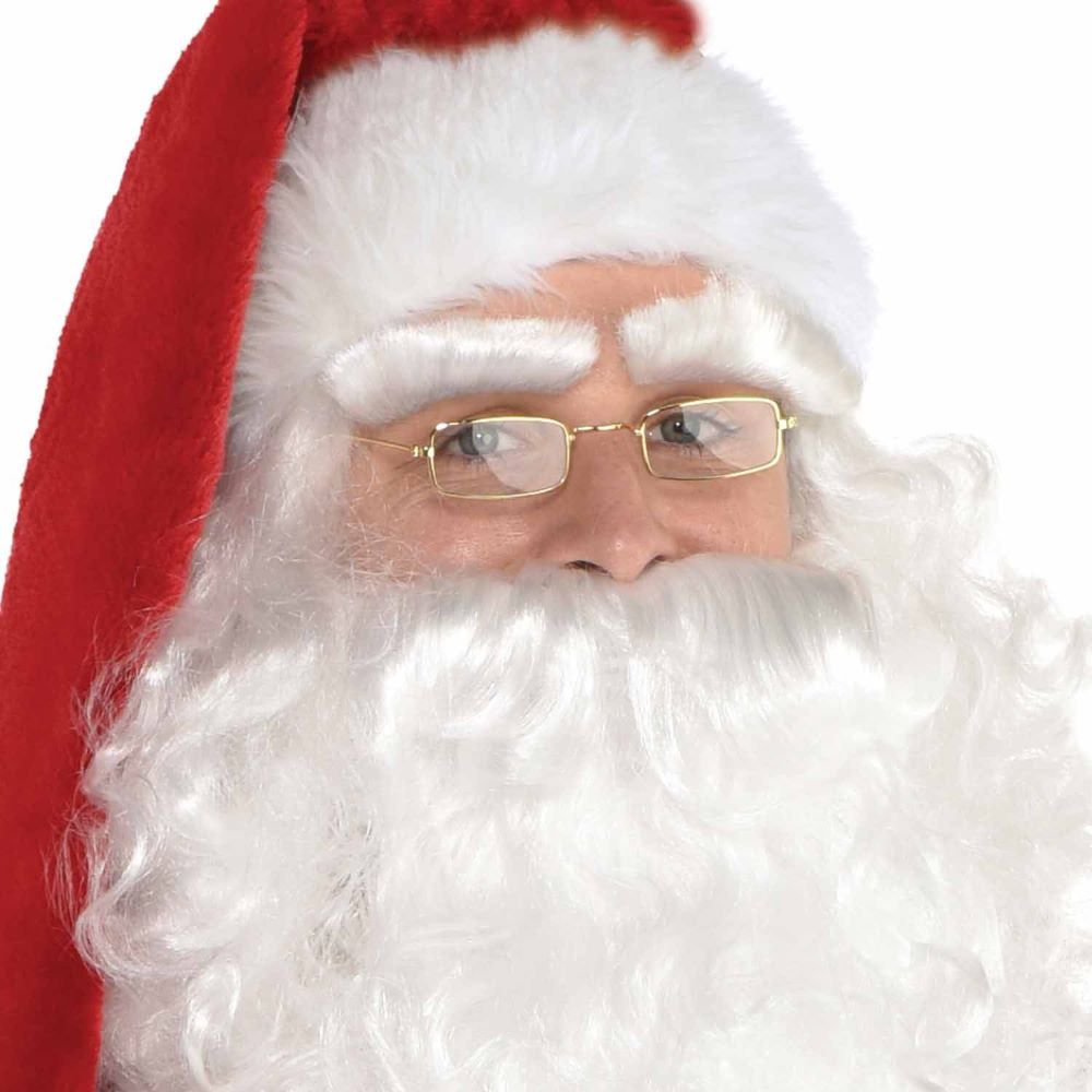Santas Brille eckig gold - 2