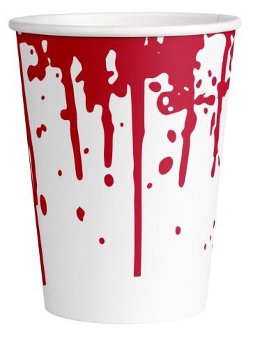 8 Blood Spatter Pappbecher 250ml 1