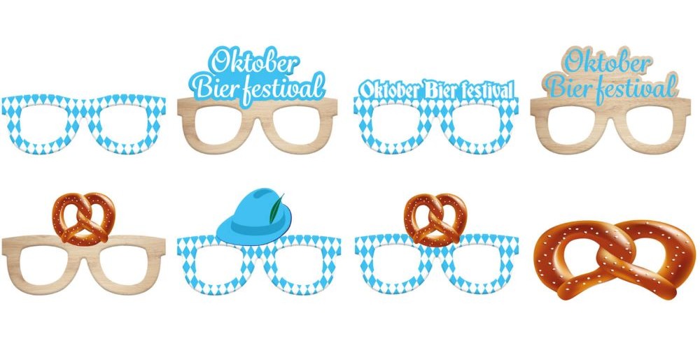 8 Oktoberfest Spaßbrillen aus Papier 1