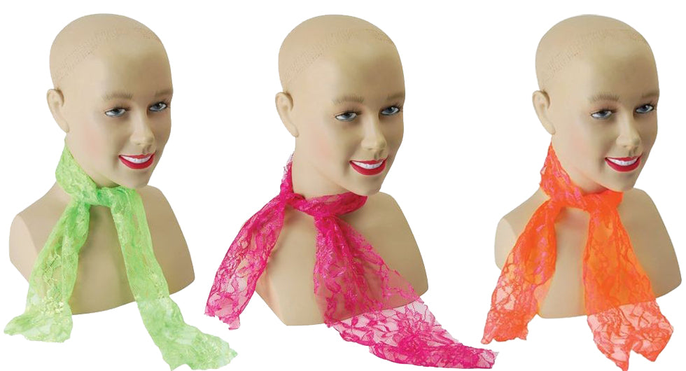 80er Jahre Schal neon-pink - 2