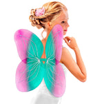 Märchen Glitzerflügel für Mädchen türkis-rosa - 1