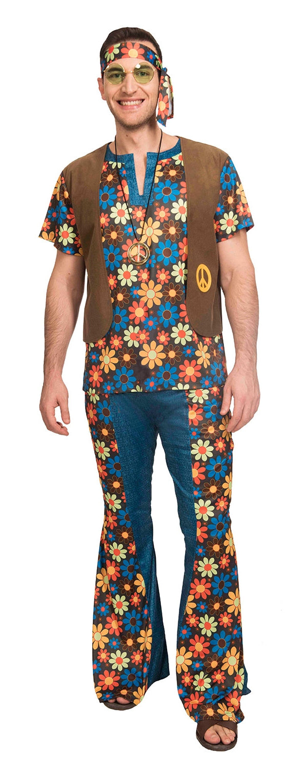 70er Jahre Hippie Groovy Herren Kostüm - 1