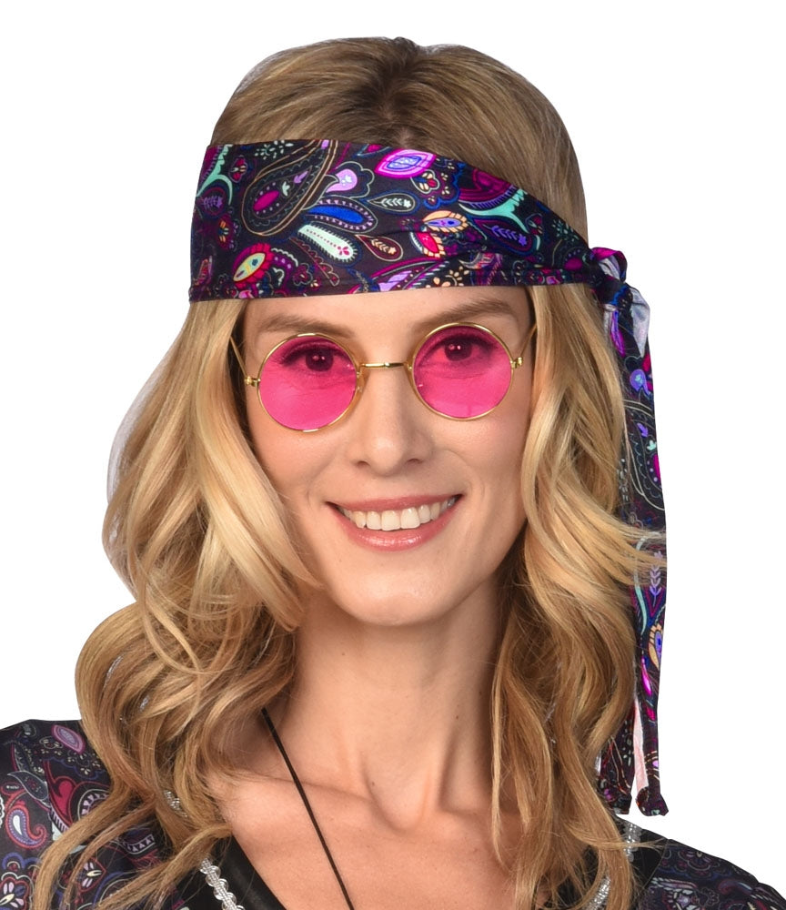 70er Jahre Hippie Brille pink - 1