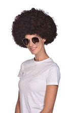 Coole Afro Perücke in Braun - 2