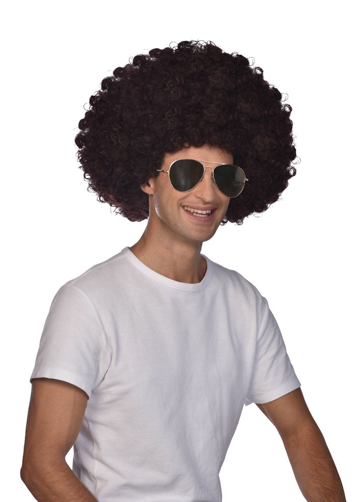 Coole Afro Perücke in Braun - 1